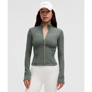 Lululemon Cropped Define Jacket (Dark Forest/Gold)